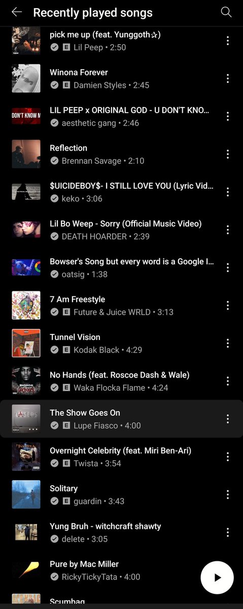 faeryblooded's tweet image. My recently played 🤔