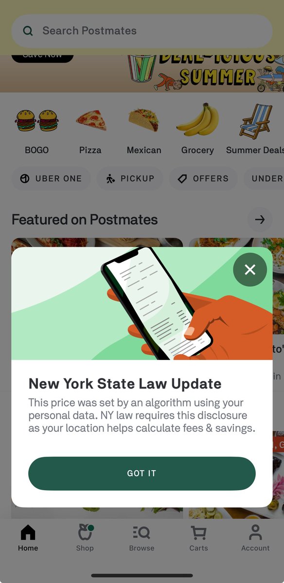 Was just sent this, it's from New York. Good thing there's a law there, but what about everywhere else?