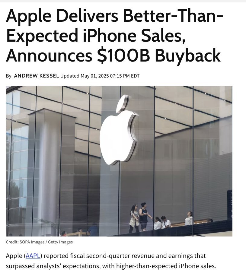 LorenzoARK's tweet image. For $100B, Apple could’ve bought 1 @AnthropicAI, 5 @perplexity_ai , or 20+ @MistralAI .
Instead… more buybacks.
