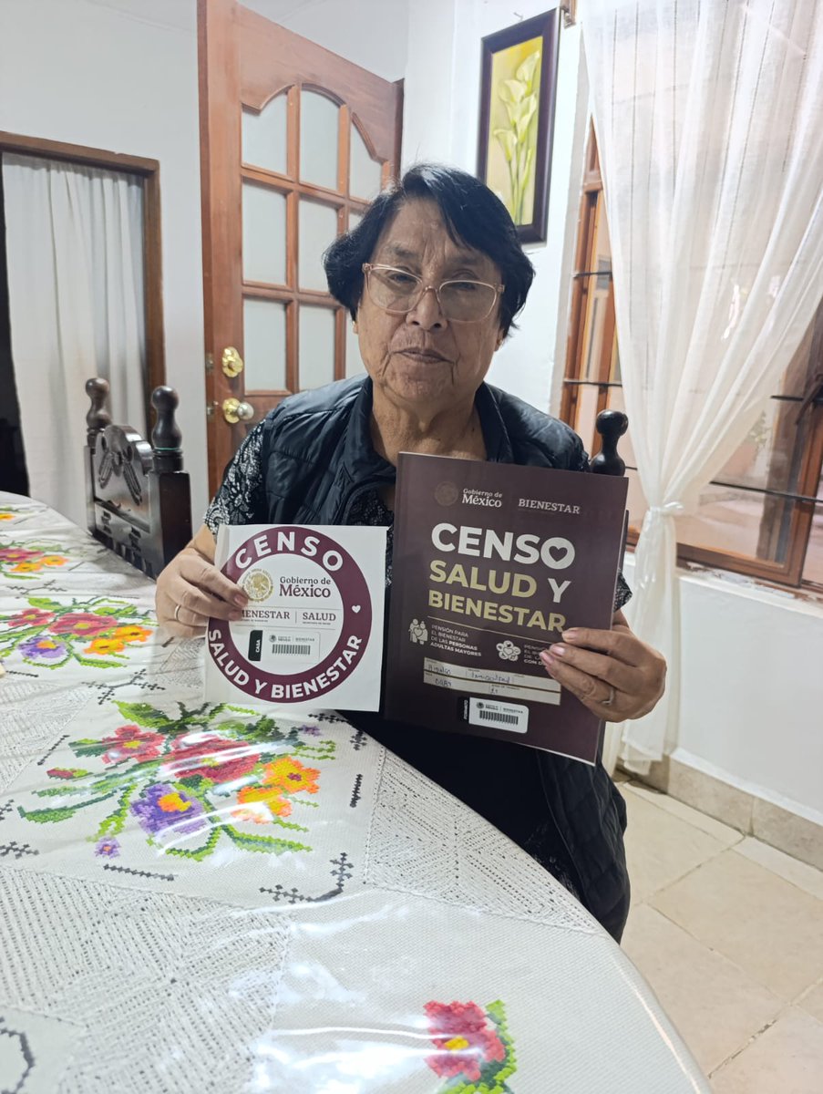 amzenteno's tweet photo. En #Hidalgo avanza el #CensoSaludYBienestar para visitar a personas mayores de 65 años 🧓🏽👵🏽 y con discapacidad 👩🏽🦯👩🏽🦽 en sus hogares.
Tu apoyo es importante. Si conoces a alguien que no haya sido censado, acércate a las y los #ServidoresDeLaNación.
#TransformandoHidalgo https://t.co/ImgshoDckY