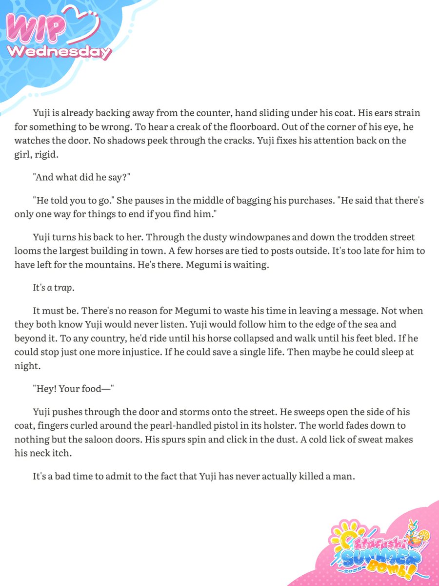 YearnWorm's tweet image. howdy itafushi nation it&apos;s been a whileeeeeee 

I&apos;m just laughing at the juxtaposition of this cutesy wip border Nes made ft. my gritty cowboy au to come

(and yes I AM also working on CIH dw) 

#ITFSbomb2025