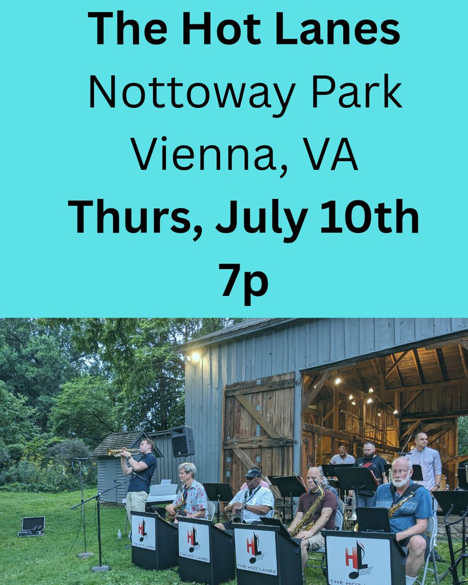 TheHotLanes's tweet photo. Excited for our gig tomorrow night! Nottoway Park in Vienna VA. 7p. Check back for any weather updates but hoping the weather holds! https://t.co/aphOEWqEC5