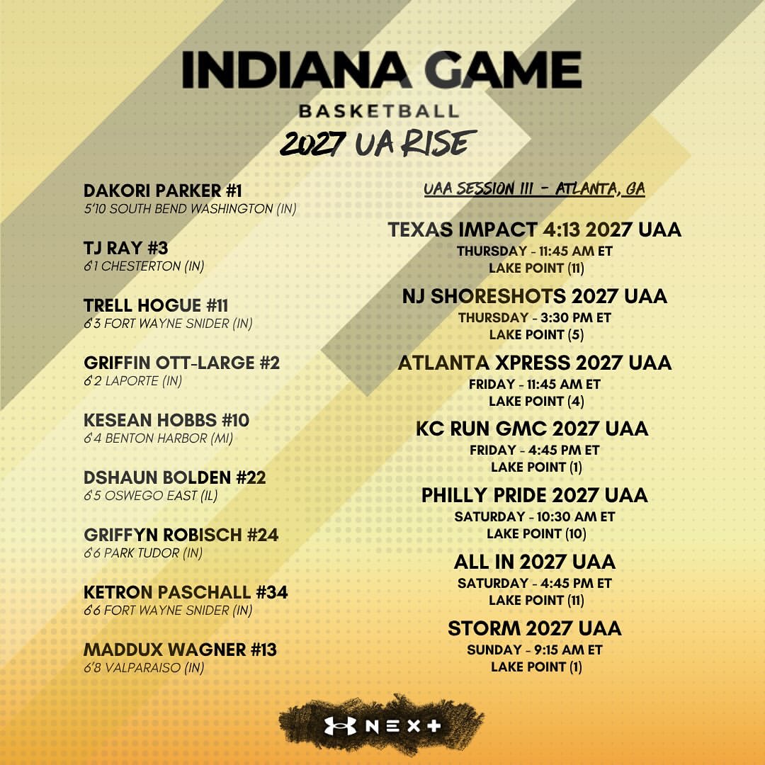 UAA schedule starting tomorrow in Emerson, GA