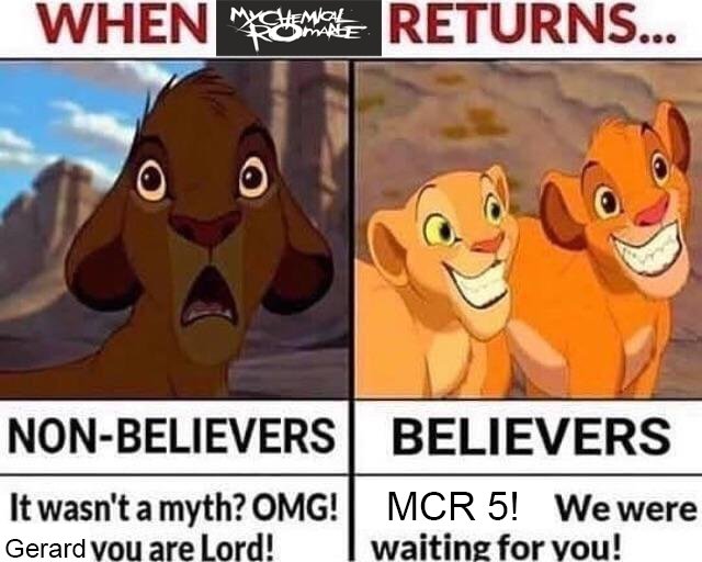 TYPE "YES" TO GO TO MCR HEAVEN