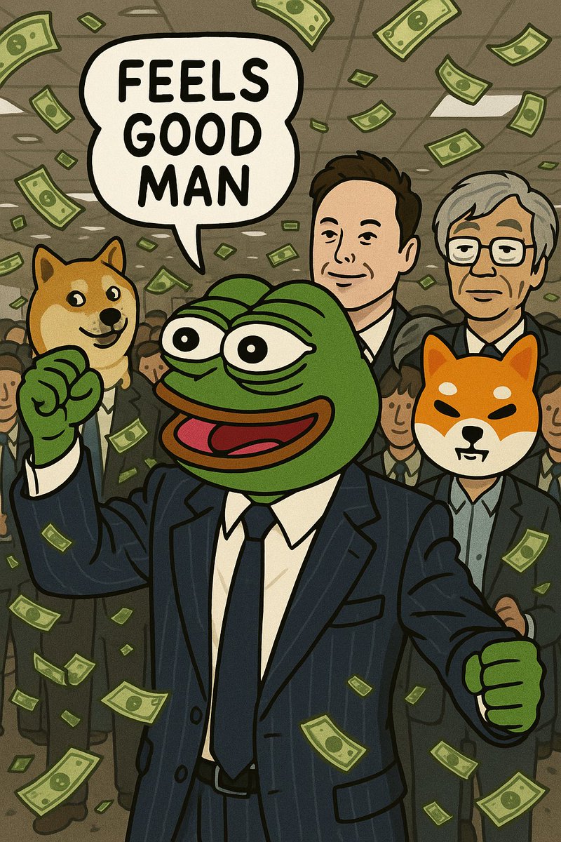 Just another glorious day to ape and celebrate in crypto. 
#BTC #FeelsGoodMan