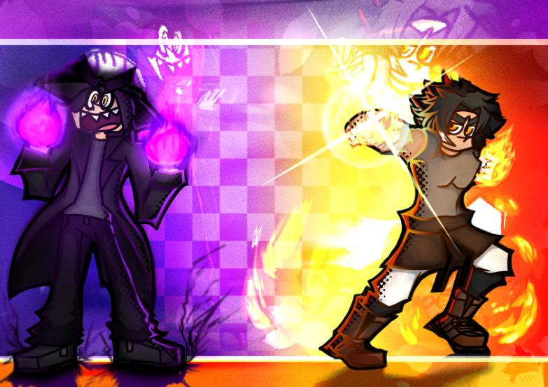 the__wolfman_'s tweet photo. Two separate Jacks, one of fire and one of darkness. Together at the same time, however? Who knows what'll happen! SUPER long overdue collab idea that me and @kioshimichi came up with, took a bit but finally finished, really fun too!
#ocart #digitalart #collab #werewolf #edgepop https://t.co/oEI0t9ci3w