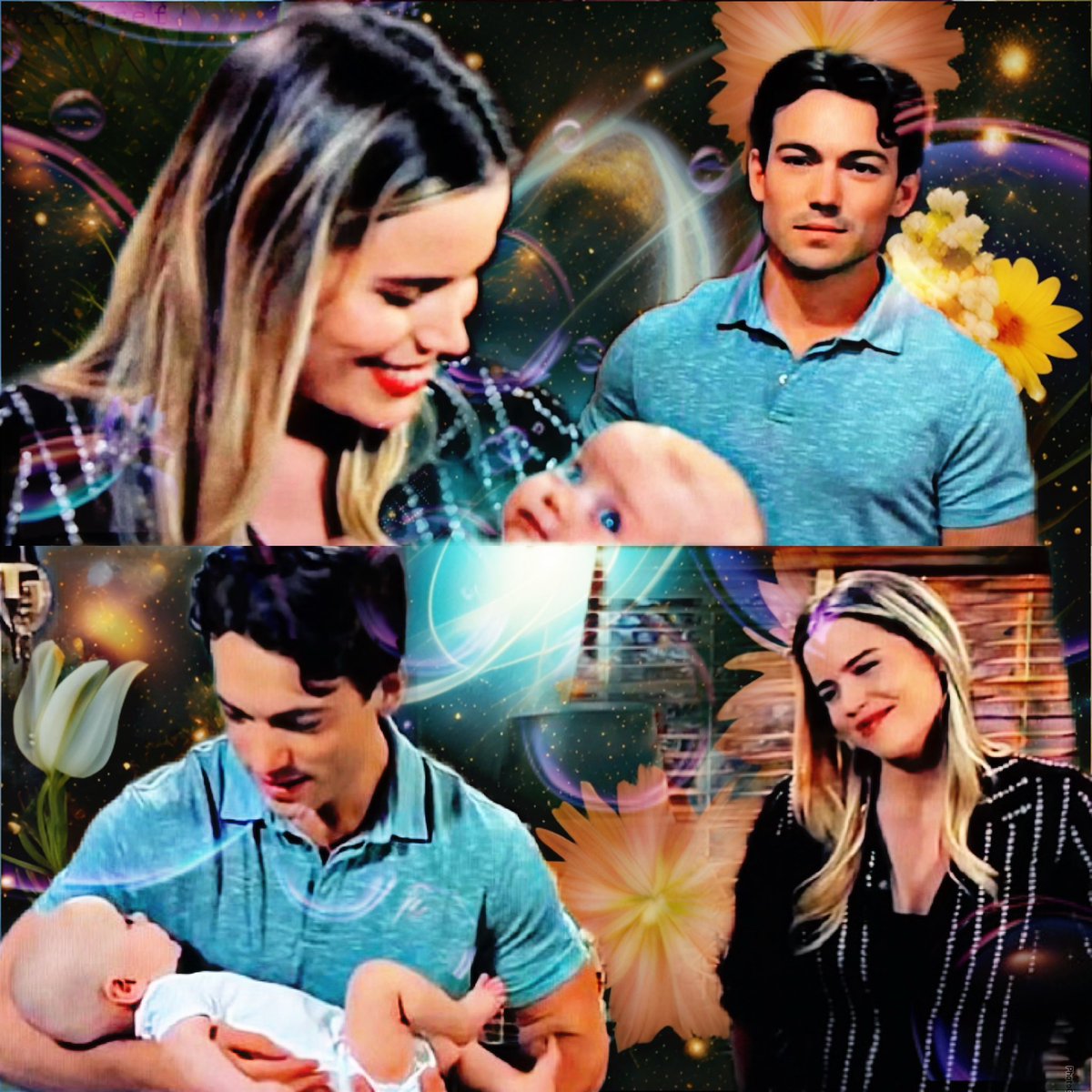 😊Michael and Sasha watching each other with their daughter Daisy! ☺️ They deserve to have this and so do their fans. 😭 *sighs*
#MiSha #MiShaFamily #GH