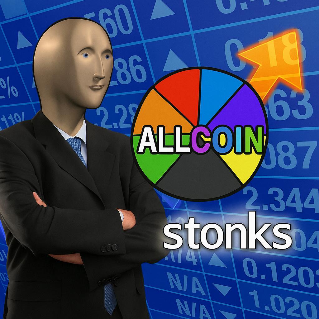 allcoinx's tweet photo. If I had a coin for every failed coin… wait, I do. I’m Allcoin. https://t.co/ohxm3p3FY7