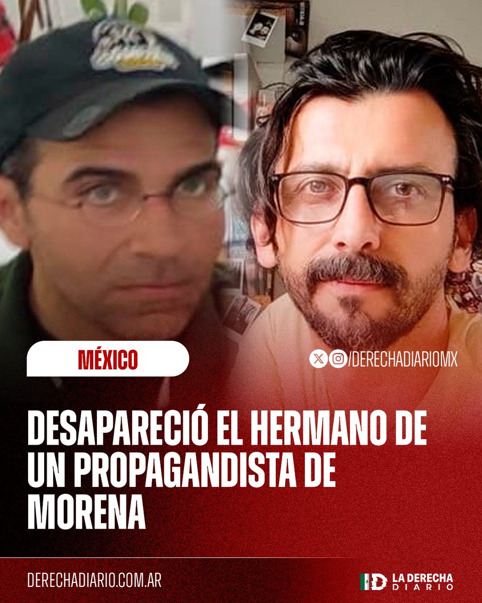 🇲🇽 | El propagandista de la 4T Guillermo Vidal, quien se dedica a negar la violencia e inseguridad que provoca Morena y a atacar a los grupos civiles de búsqueda de desaparecidos, reportó que su hermano David está desaparecido.