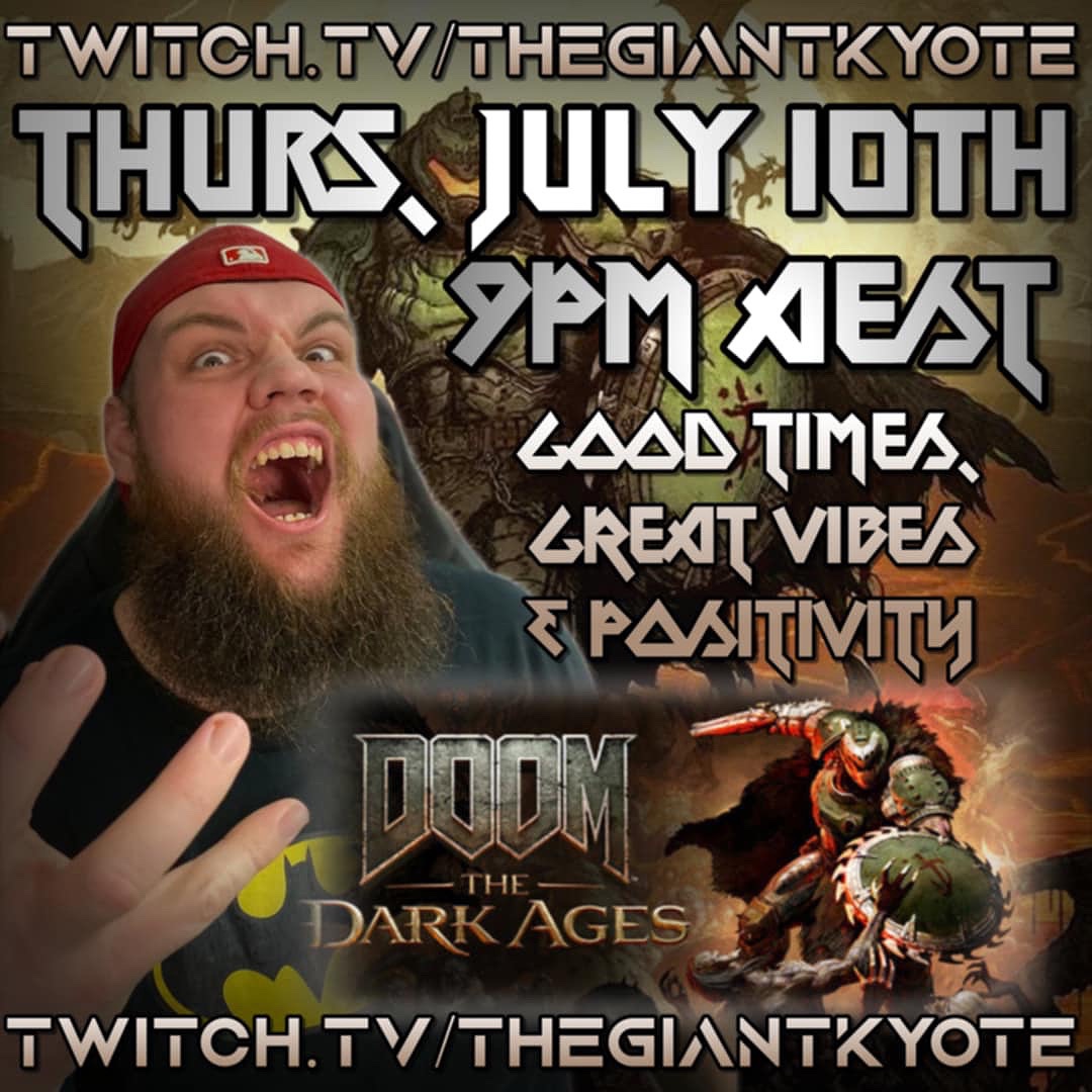 TheGiantKyote's tweet image. TONIGHT MY FRIENDS!!!! #twitch #DOOMTheDarkAges #goodtimes