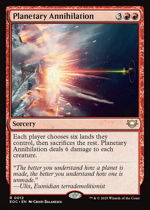 @Rebell_Lily #commander 
So, with the printing of Mass Land Destruction into a Commander PreCon, is there a revision coming to Bracket 2?