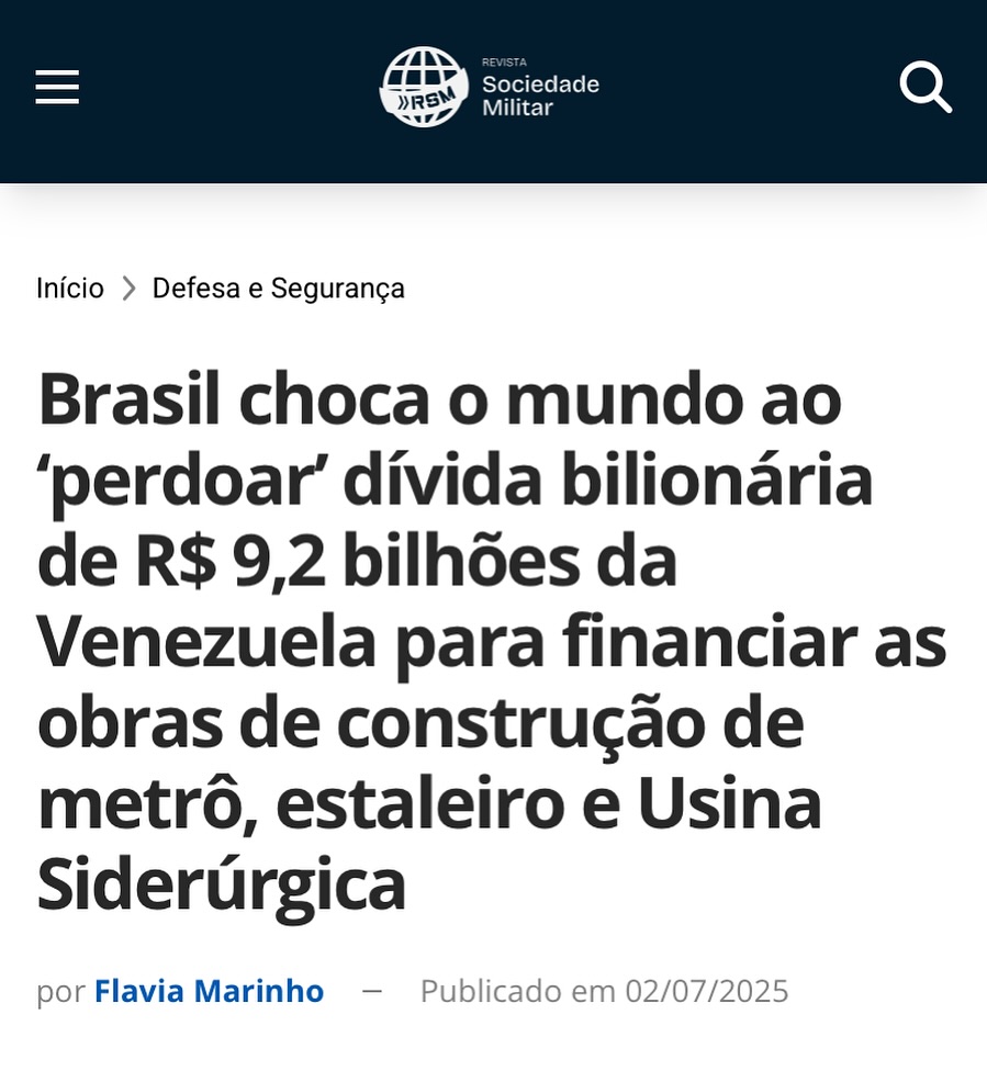 Lula doou 9,2 BILHÕES para a DITADURA venezuelana.

Espalhe isso, até chegar aos quatro cantos do país.