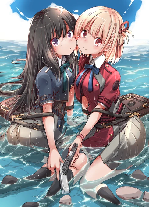 リコリコ制服は長袖が好き!夏っぽい半袖制服絵は少ないです