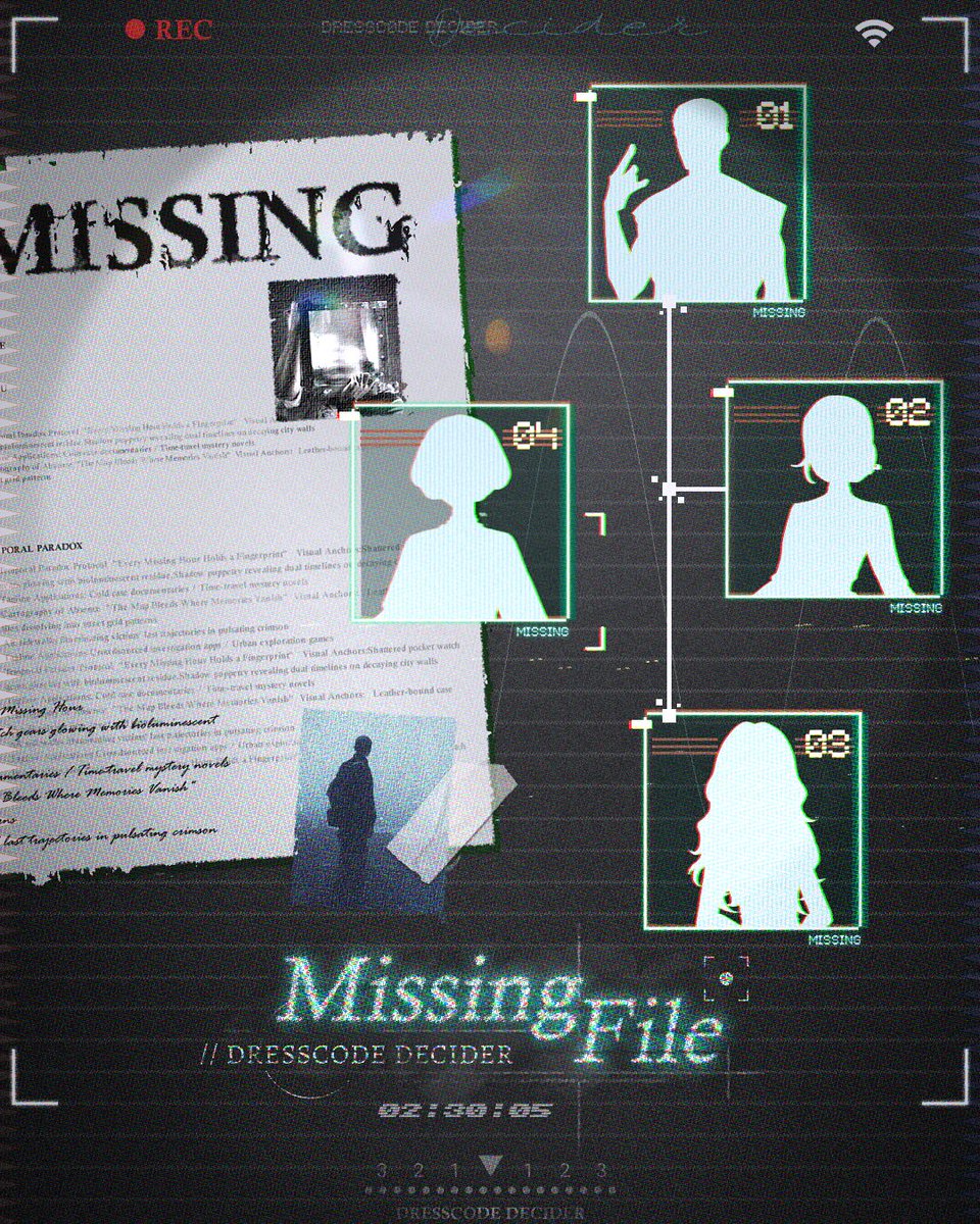 【Mini-game】Missing File 
 
Help Quentin find the most suspicious suspect by checking their 'Dresscode' in "Dresscode Decider"! 

🎁【Rewards】 
1. Earn [Wristbands] from event tasks.  
2. Exchange them for 'Gacha Tickets' and '4-Star Drawings'!

⏰: 07/11 - 07/24 00:00 (UTC-8)