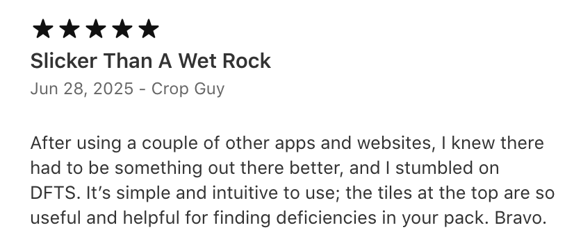 codingMarine's tweet photo. Another great 5 Star Review for my Hiking/Backpacking Packing app Don't Forget The Spoon:
#buildInPublic #flutterDev #parksChat #hiking #backpacking #optOutside #indieDevs https://t.co/1vS3A0yaYL