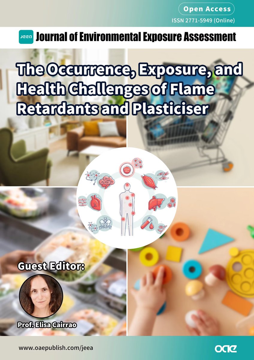 📭Special Issue"The Occurrence, Exposure, and Health Challenges of Flame Retardants and Plasticiser"
🔗oaepublish.com/specials/jeea.…

👤Guest Editors: Prof. Elisa Cairrao (Portugal) #flameretardants #healthimpacts #EnvironmentalHealth