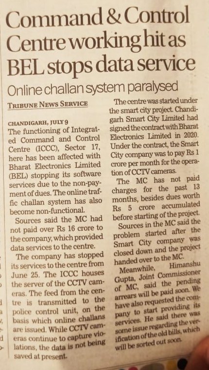Mohit Gupta (@mohitgupta1962) on Twitter photo ICCC PARALYSED !!!
MC Chandigarh has literally compromised the city's security by allowing this to happen. Once again proof that MC Chandigarh is least bothered about the city. Needs immediate restoration.
<a href="/hkbabla/">Harpreet Kaur Babla</a> <a href="/MCChandigarh/">Municipal Corporation Chandigarh</a> <a href="/RaiChandigarh/">Rai</a> <a href="/rahul7464/">Dr. Rahul Chakravarty</a> <a href="/RajeshAhujaa_/">Rajesh Ahuja 'राजेश'</a> ICCC PARALYSED !!!
MC Chandigarh has literally compromised the city's security by allowing this to happen. Once again proof that MC Chandigarh is least bothered about the city. Needs immediate restoration.
<a href="/hkbabla/">Harpreet Kaur Babla</a> <a href="/MCChandigarh/">Municipal Corporation Chandigarh</a> <a href="/RaiChandigarh/">Rai</a> <a href="/rahul7464/">Dr. Rahul Chakravarty</a> <a href="/RajeshAhujaa_/">Rajesh Ahuja 'राजेश'</a>