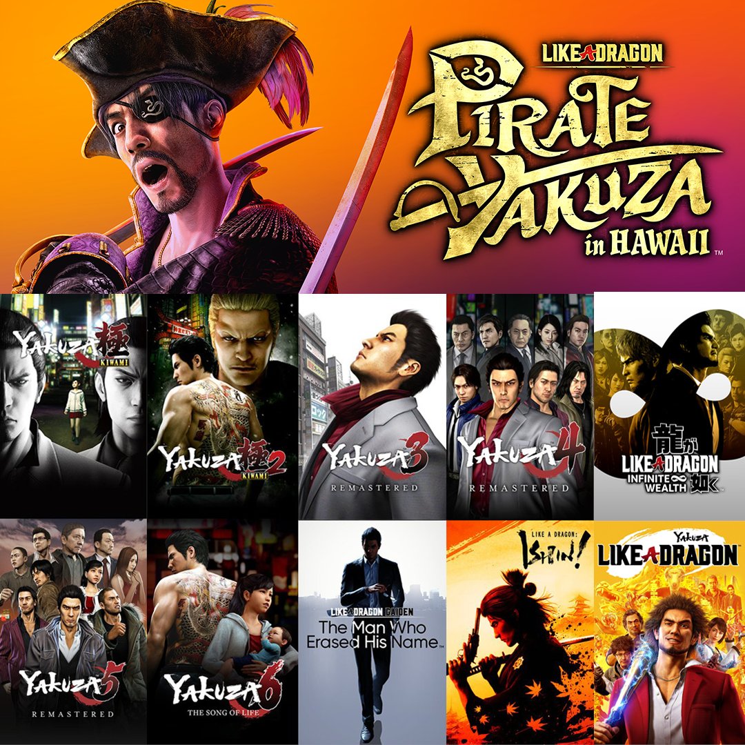 The SEGA Summer Sale on STEAM ends tomorrow, July 10 at 10am PDT! SAVE BIG on Like a Dragon &amp; Yakuza games with some of our deepest dicounts ever!🐉

🏴‍☠Like a Dragon: Pirate Yakuza in Hawaii - Up to 35% OFF for the FIRST TIME
🤙Like a Dragon: Infinite Wealth - 60% OFF for the