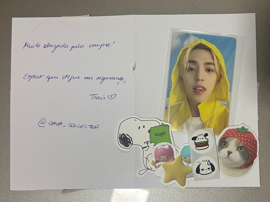 feedback super positivo para a <a href="/Gava_collector/">gava 🍒</a> que me enviou esse cheol heaven lindíssimo! veio em segurança, muito bem embalado e incrivelmente rápido. Obrigada 💐💗