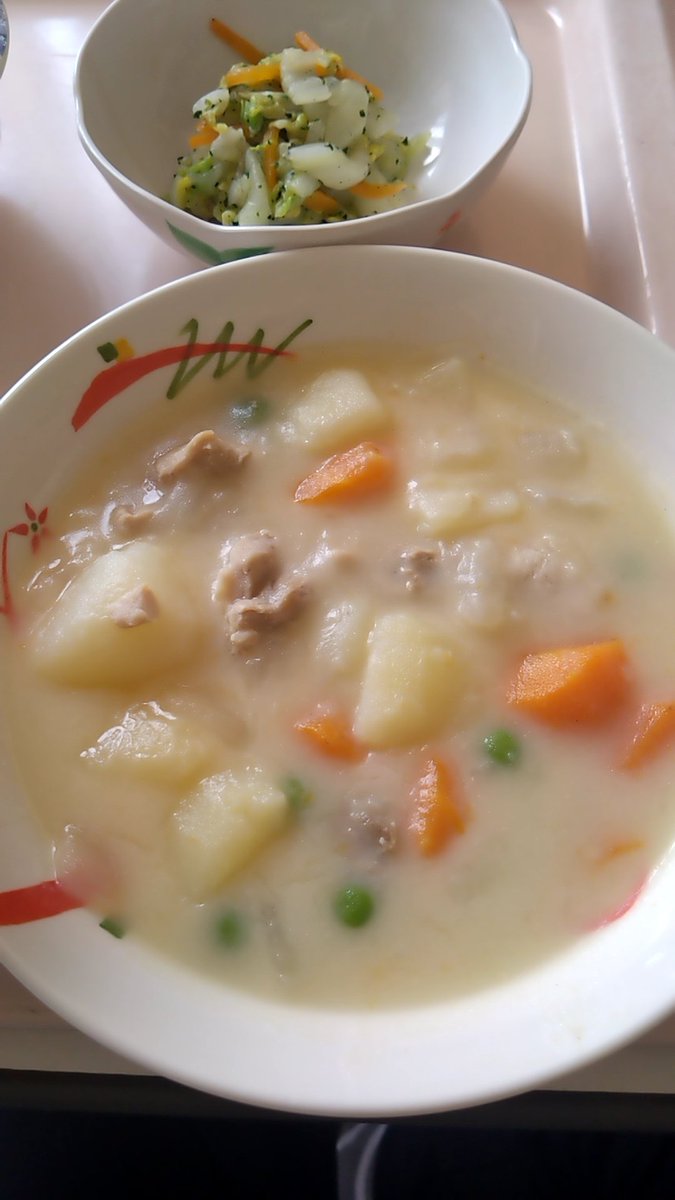 クリームシチューで白米食べれない😣
