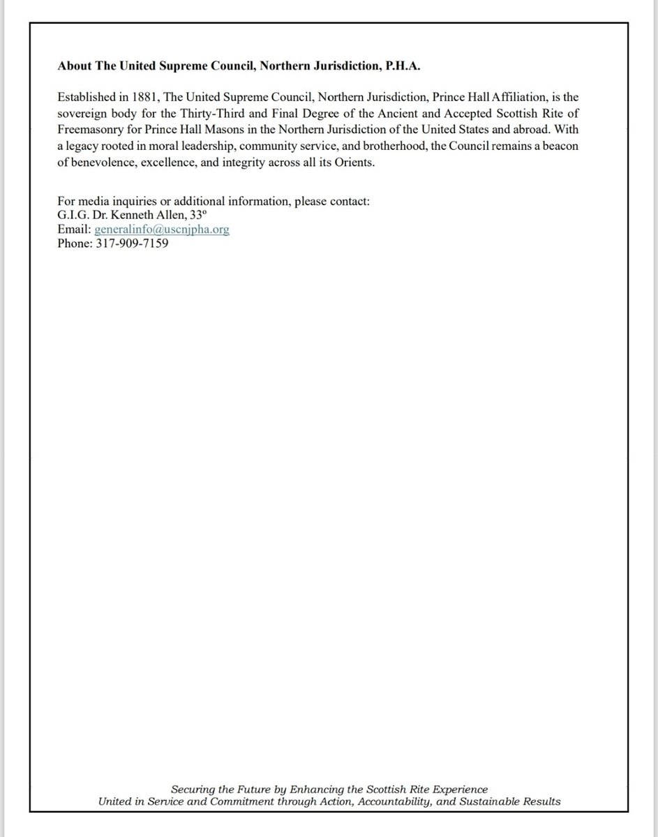 The United Supreme Council, NJ, PHA tweet media