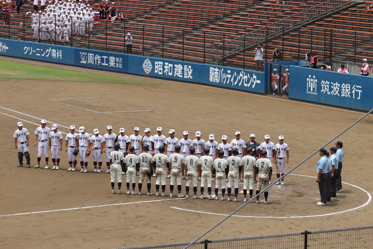 sgatchT's tweet photo. 《高校野球茨城大会》
常総学院10━1太田西山
(7回コールド)
【常】小澤(141)、佐々木、箕輪－佐藤剛
【太】矢部、坂本－鈴木
［三］渡辺(常)
常総打線が弱すぎる⤵️1,2回のチャンスで1本出てれば5回で決めれたはず❗
ブラバンが来なくて残念だったが久々に常総の夏を観戦出来て良かった。 https://t.co/ReRhSV0Kdh