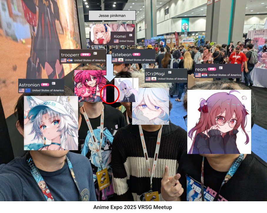 Astronian18's tweet photo. 2025 Anime Expo VRSG Meetup: Season 2 Special episode

@Kiomeii @trooperrr0 https://t.co/9Vxhu2KaeK