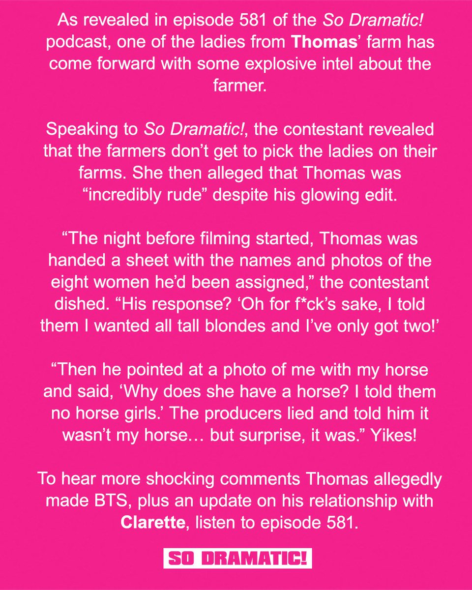 sodramaticpod's tweet image. Rumour has it he's not as wholesome as he seems! 😮

#FarmerAu #FarmerWantsAWife #FWAW #SoDramatic