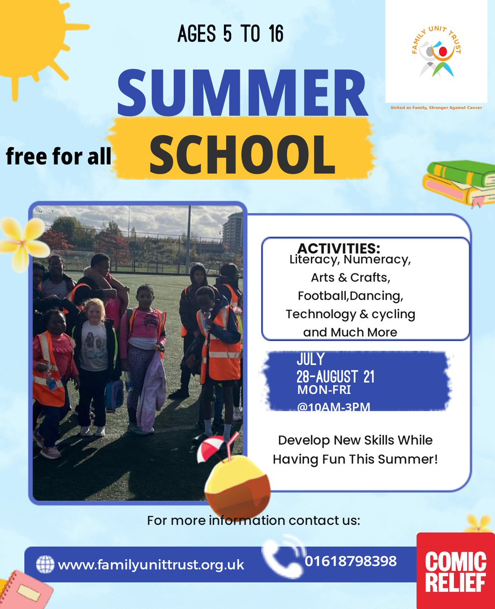 Familyunittrust (@familyunittrust) on Twitter photo Thanks <a href="/comicrelief/">Comic Relief</a>,now we will be having activities also to children not qualified for the benefit free school meals.Thanks <a href="/4EVERManchester/">Forever Manchester</a> Thanks <a href="/comicrelief/">Comic Relief</a>,now we will be having activities also to children not qualified for the benefit free school meals.Thanks <a href="/4EVERManchester/">Forever Manchester</a>