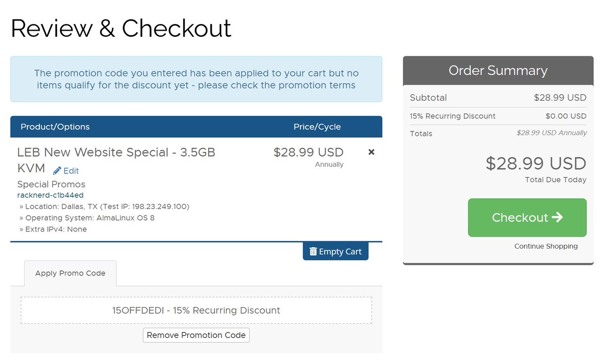 $28.99 美刀/年RackNerd 三十美元以下的最高配置VPS 服务器3.5G大内存3核心CPU：  https://t.co/Td08tLOqPH 适合当开发机、建站、搭建VPN服务器配置详情