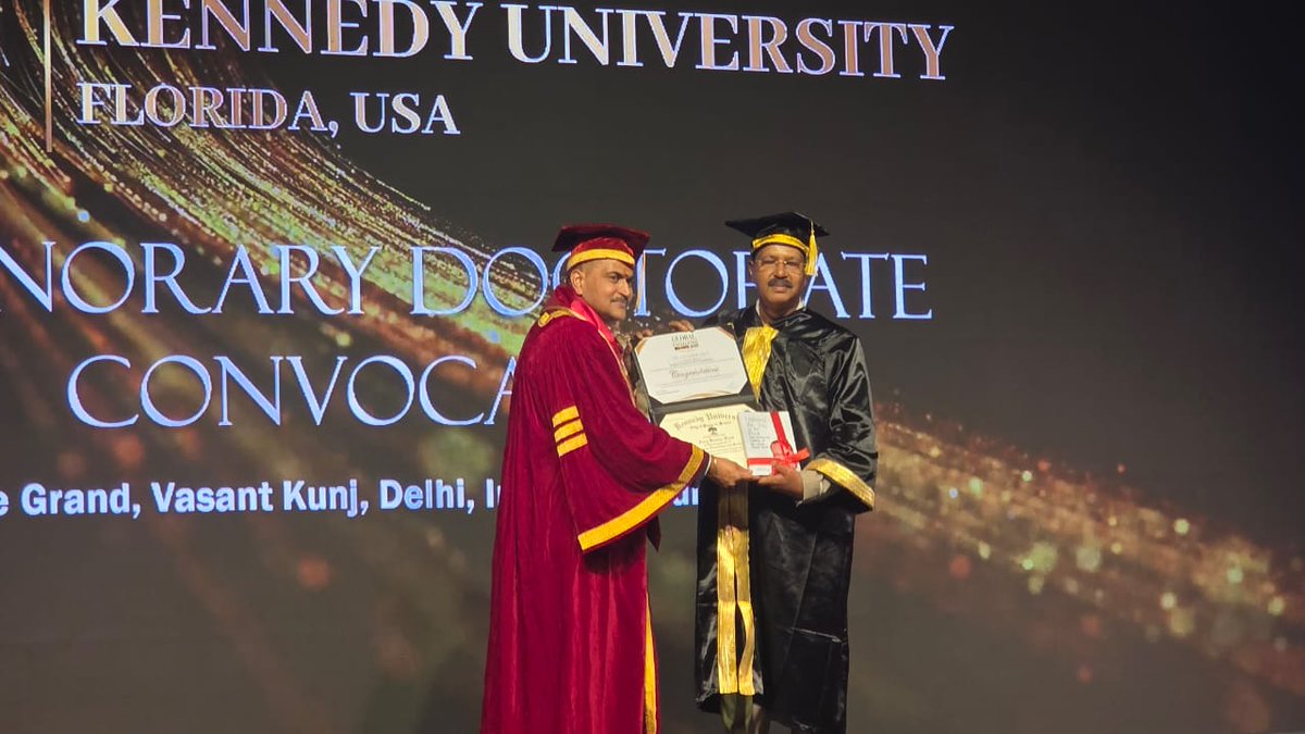 ajoy_kumar_rout's tweet photo. Kennedy University has conferred the prestigious Doctor of philosophy award for exemplary work in Education nd Social empowerment. https://t.co/lwRho9P1CS