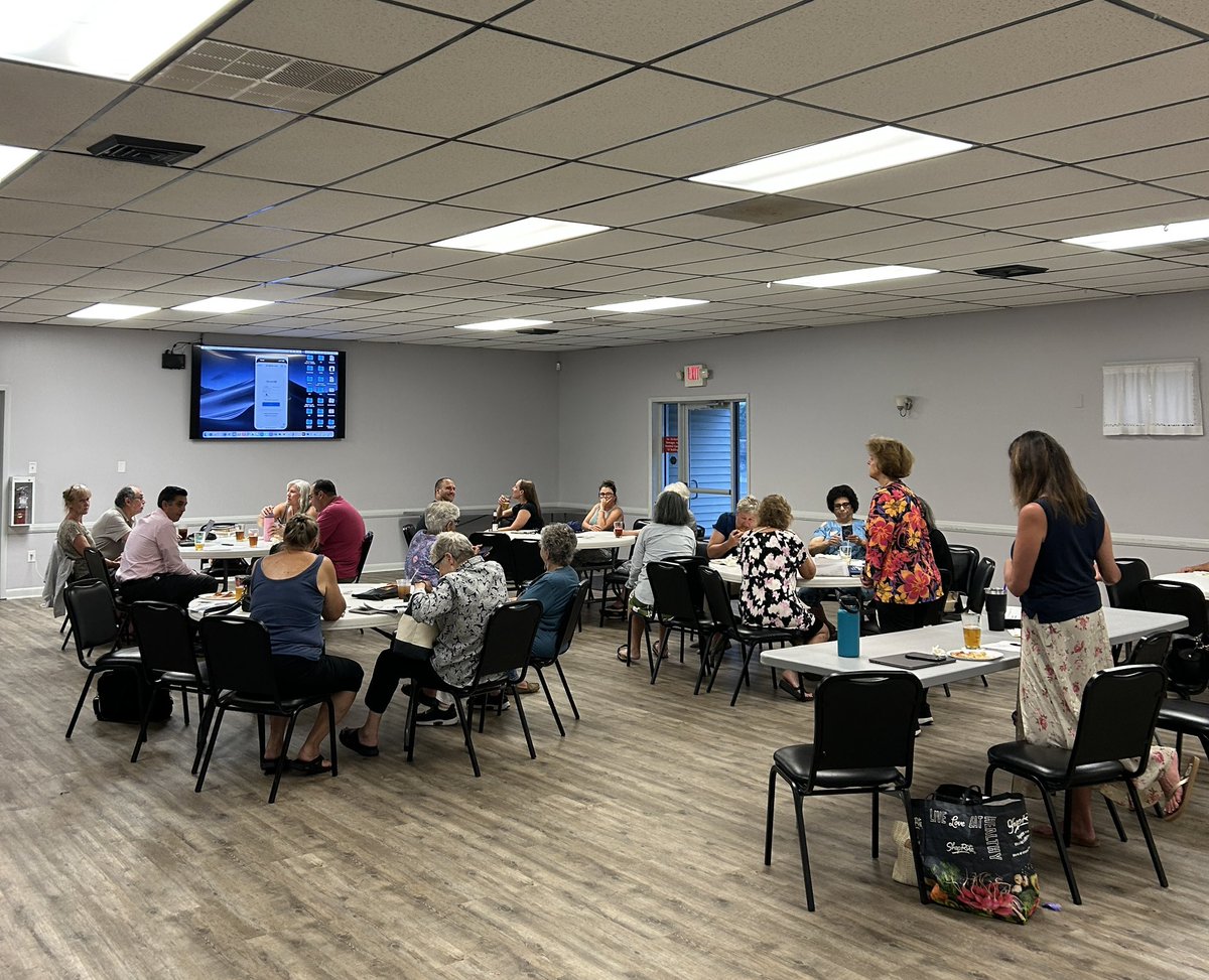 Winder4Congress's tweet image. Had a great time at today’s Somers Point Democratic Club meeting - hearing what members are focused on, speaking with the group about my campaign, and talking about why canvassing is so crucial.