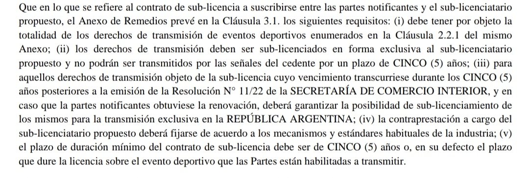 La disposición antimonopolio -del año 2022- impuso un plazo minimo de cinco años para las sublicencias y la restricción de emitir el contenido en las señales de ESPN. 

Así que, entendemos que Fox Sports Argentina lo tendrá durante todo 2026, inclusive.