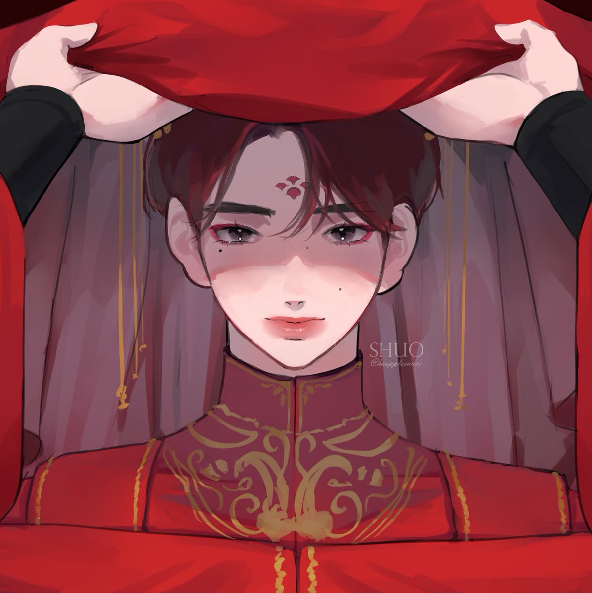 haopplesauce's tweet image. #빈늘 #binhao 囍 - double happiness