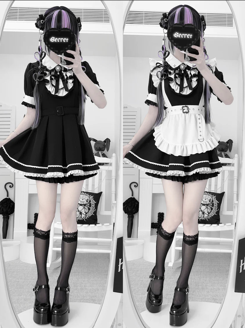 honeywardrobe07's tweet photo. <New In>

This maid-style Jirai Kei set, bow + apron + shorts all in one — refined rebellion is an attitude you wear. 😈🎀✨

Purchase at: https://t.co/qvMQfywRh4

#JiraiKei #MaidStyle #KawaiiOutfit #LandmineLook #AltGirlStyle #HoneyWardrobe https://t.co/KvyO71hwSV