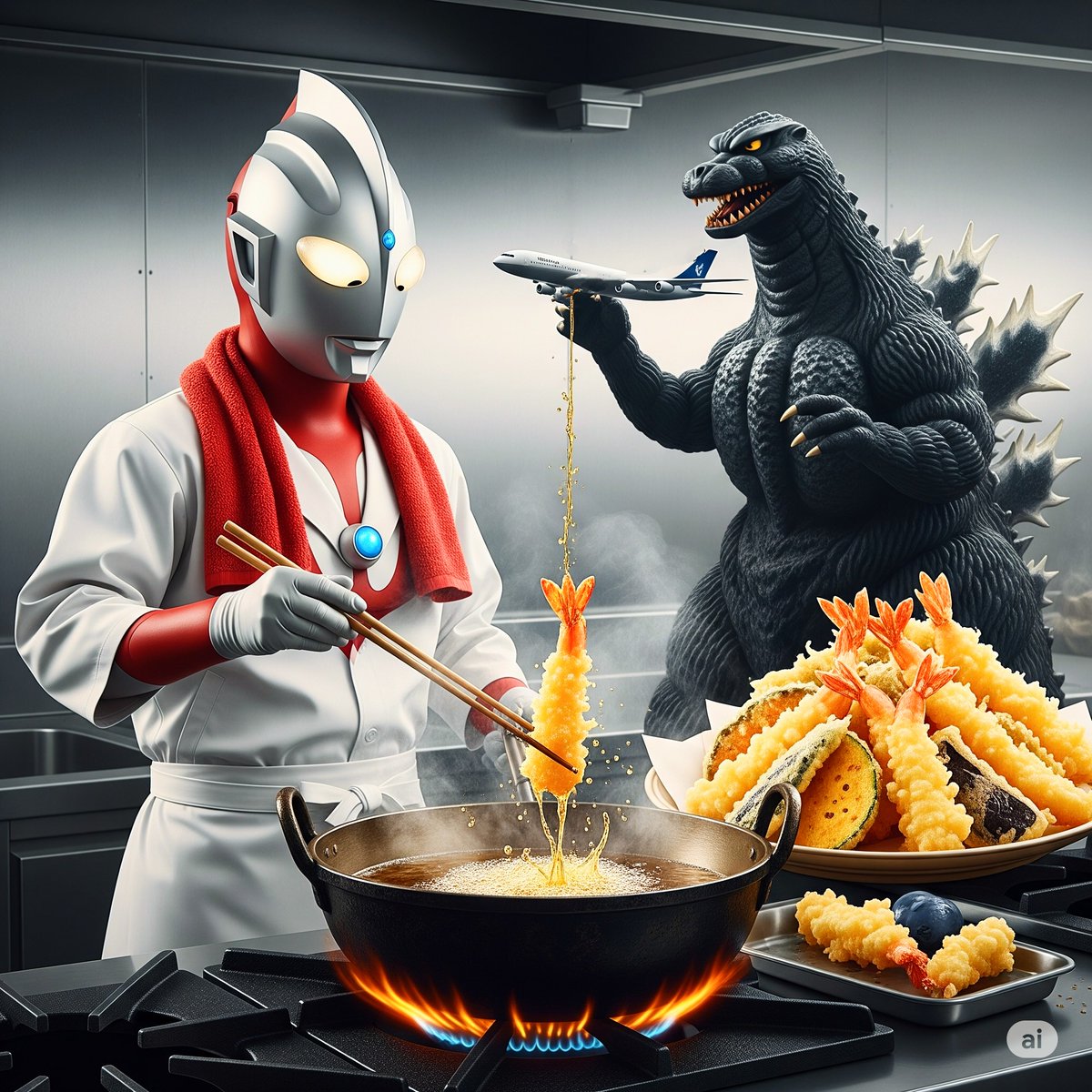 ✿ ウルトラマンの日
1966年 ウルトラマンの
放送が始まった
✿ 納豆の日
やった事はないですけど
お砂糖を少々入れてﾏｾﾞﾏｾﾞ
いいらしい～
✿ いろんなOILの日꒳꒳
ジェット機まで廃油で飛ぶ時が
くるとか…🙄
 #AIイラスト