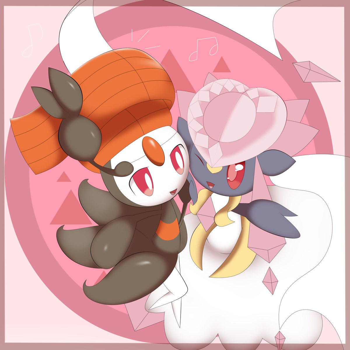 ana_hyper's tweet image. Meloetta and Mega Diancie