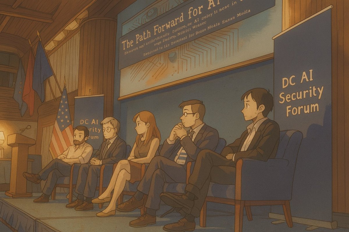 albertotono3's tweet image. 21 DC 🔐
Key insights from Dan Lahav @aipatternlab and @hamandcheese @JoinFAI: We face an epistemic crisis dividing people into empiricists vs. extrapolators. As Congressman @DonBeyerVA noted, we need better extrapolators—“better Isaac Asimov.” 📚🦾Lauren Deason from @Meta…