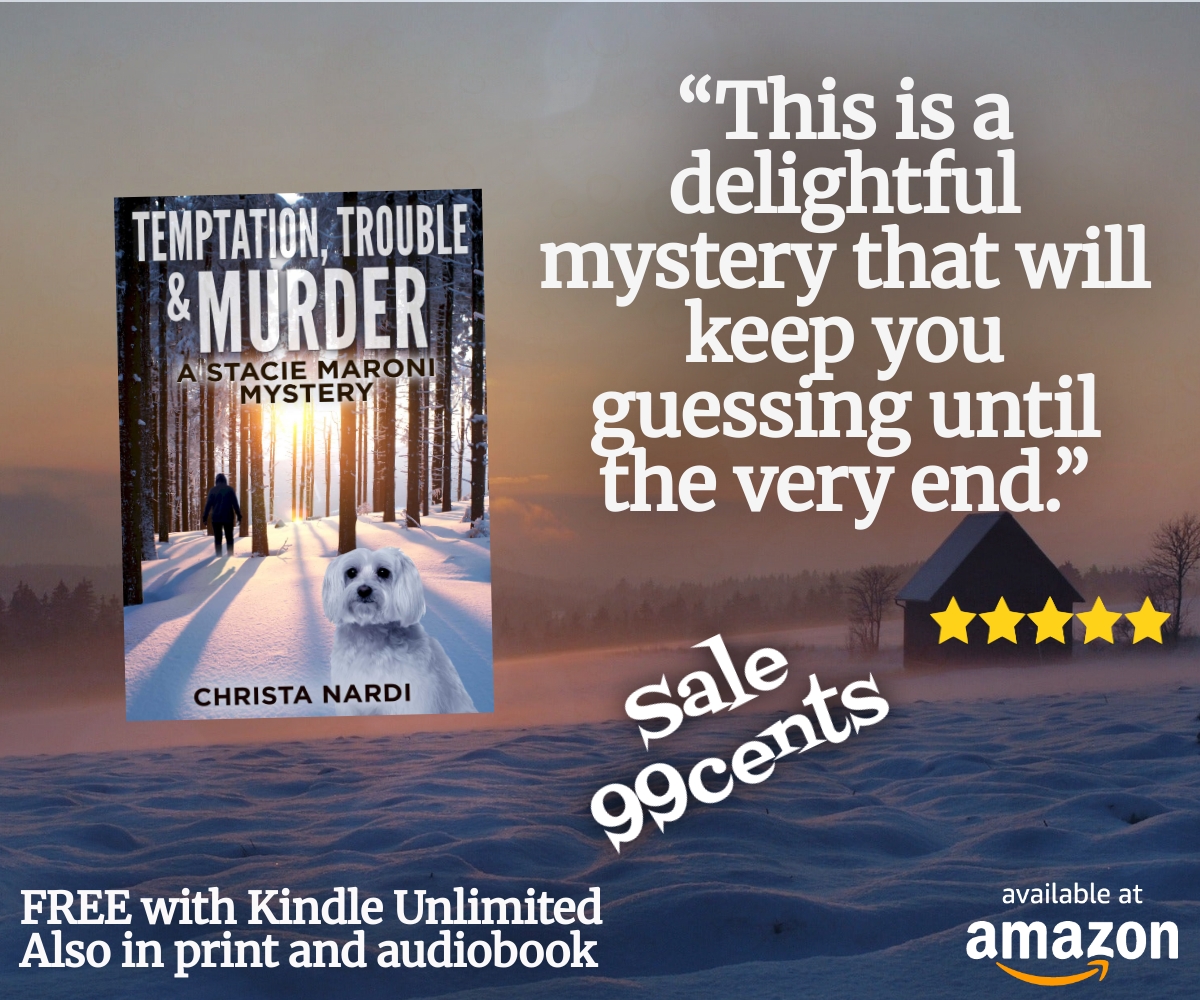A dead body, a missing friend, and one very determined amateur sleuth Stacie Maroni.
All Stacie wanted was a cup of coffee. Only first she had to deal with the dead body.
Only #99cents #Mysteryreads #MYSTERY #BookBoost
amazon.com/dp/B08W17TPBZ