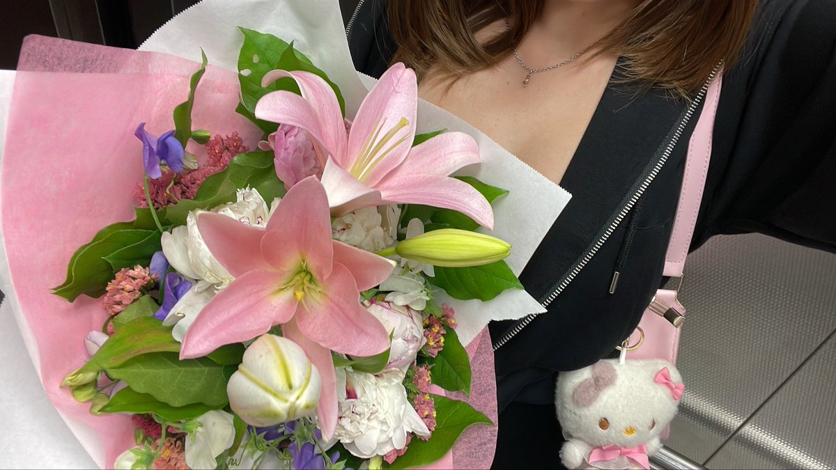 Yo y mi bouquet para todos lados