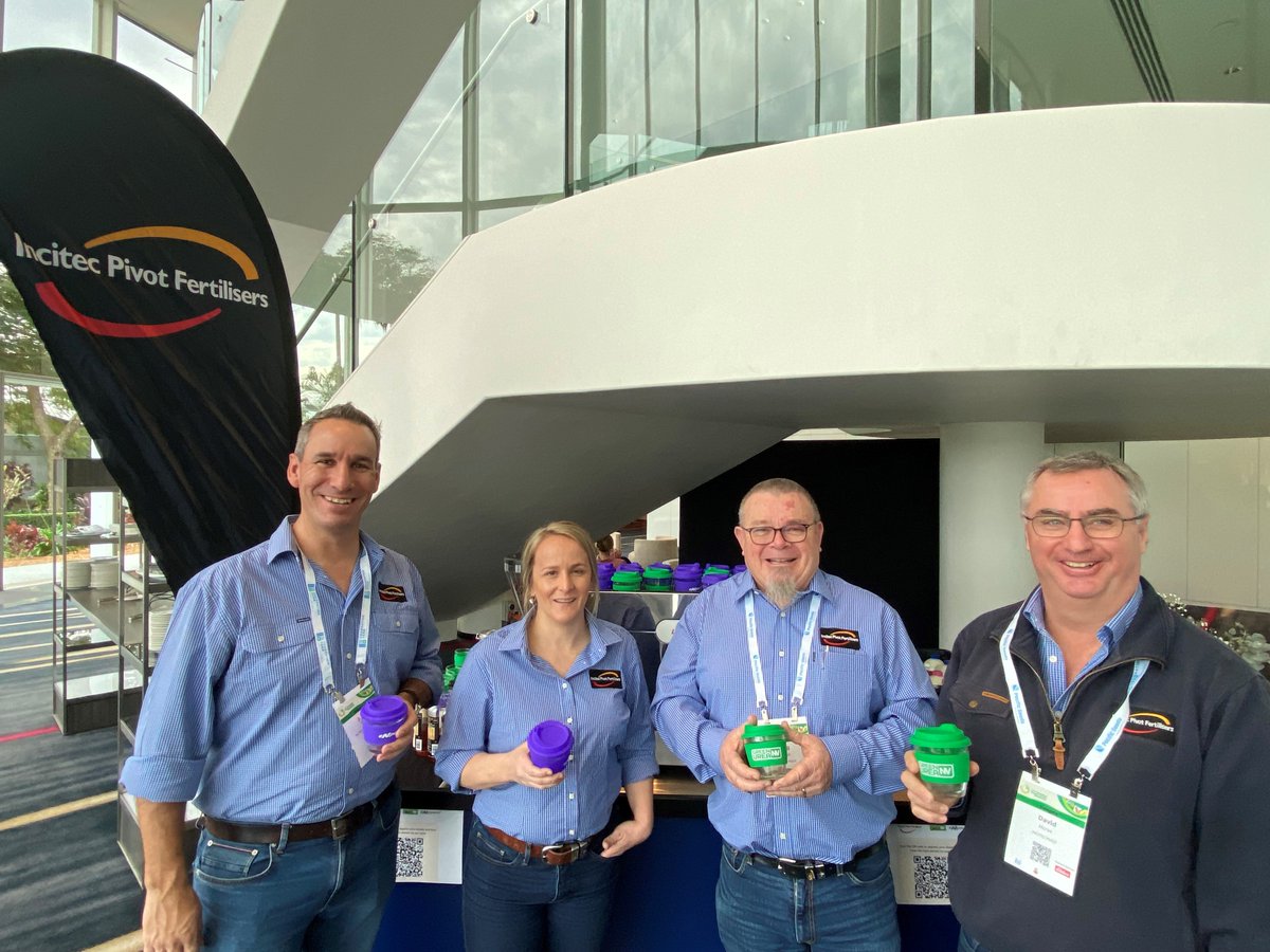 Incitec Pivot Fertilisers (@ipfertilisers) on Twitter photo A great few days <a href="/AustSummerGrain/">Australian Summer Grains Conference</a> Conference!
Our Northern team (L-R: Justin Turvey, Courtney Bills, Phil Hoult, and David McRae) enjoyed connecting with growers and industry leaders. Thanks to everyone who stopped by for a coffee and a chat.
#ASGC2025 #InspiringProductivity A great few days <a href="/AustSummerGrain/">Australian Summer Grains Conference</a> Conference!
Our Northern team (L-R: Justin Turvey, Courtney Bills, Phil Hoult, and David McRae) enjoyed connecting with growers and industry leaders. Thanks to everyone who stopped by for a coffee and a chat.
#ASGC2025 #InspiringProductivity