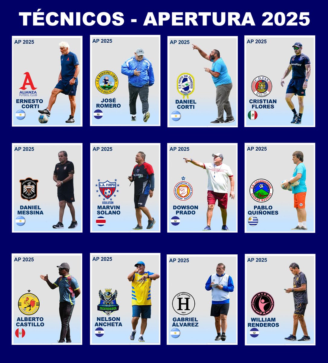Los técnicos que iniciarán el Apertura 2025.