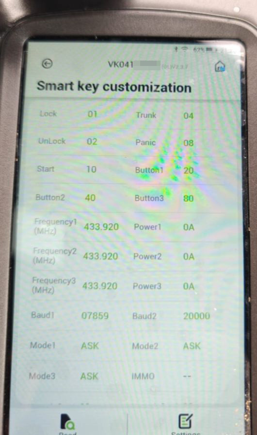 Xhorsevvdi's tweet image. Added two keys for landrover discovery Sport 2017 using #xhorse key tool plus, Need open and close with fob some time untill car see the key and starts 🤔🤔
➡️Change Custom 4 to 10-90 or 01-09
xhorsevvdi.com/producttags/sm…
#xhorsekey #SmartKey #UniversalKey #landroverkey