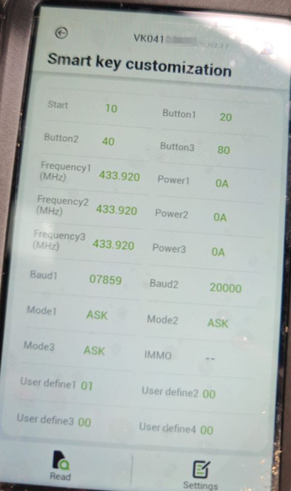 Xhorsevvdi's tweet image. Added two keys for landrover discovery Sport 2017 using #xhorse key tool plus, Need open and close with fob some time untill car see the key and starts 🤔🤔
➡️Change Custom 4 to 10-90 or 01-09
xhorsevvdi.com/producttags/sm…
#xhorsekey #SmartKey #UniversalKey #landroverkey