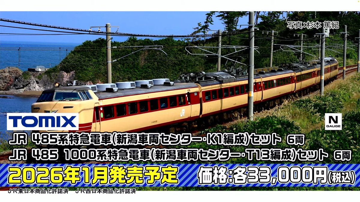 ★TOMIX485系　新潟車両センターＴ１３編成６両　上沼垂色★