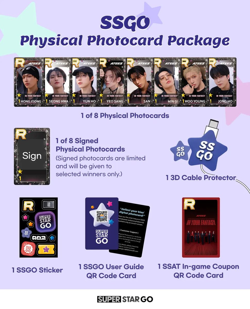 ✓ A special package you might receive with your SUPERSTAR GO