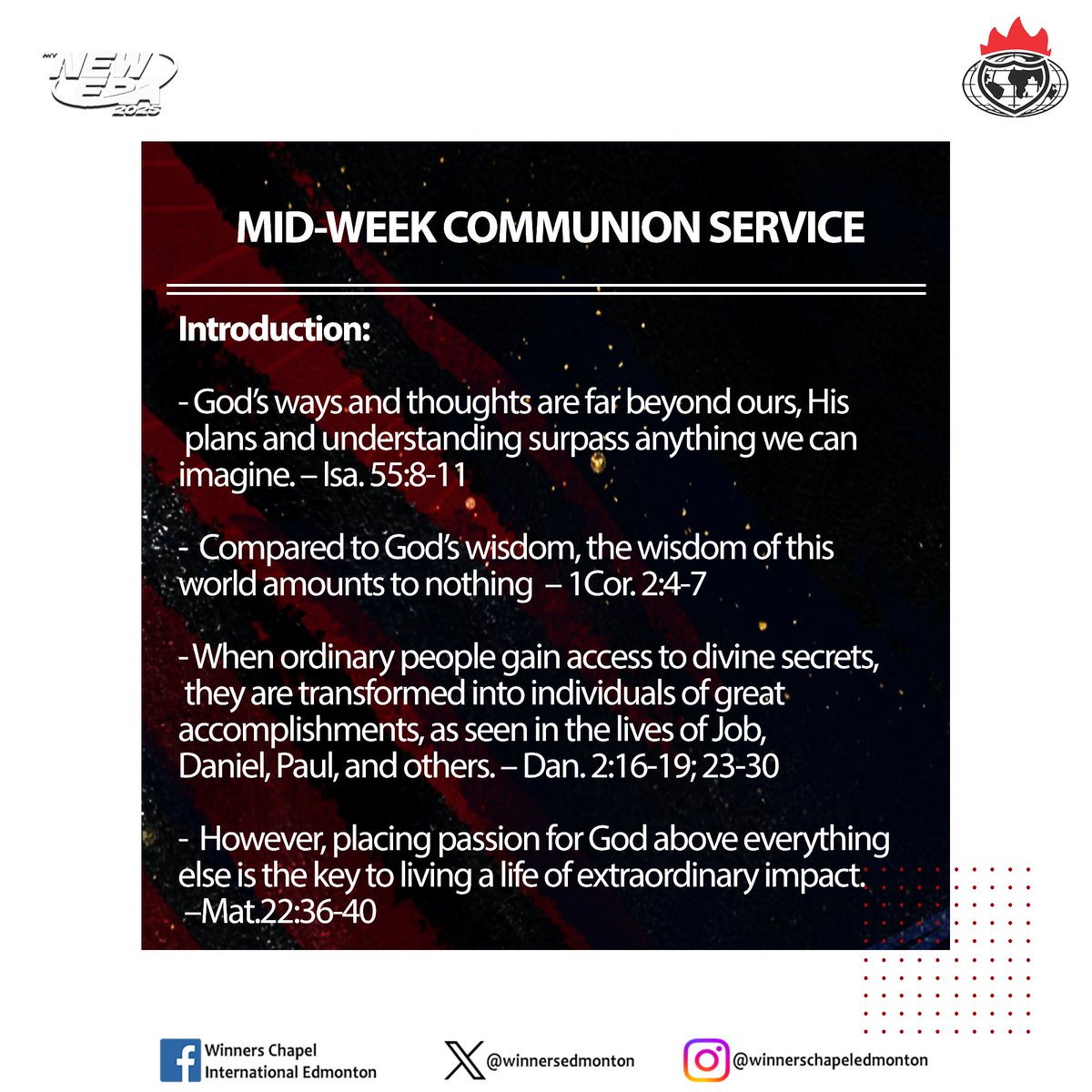 winnersedmonton's tweet photo. Tonight at Winners Chapel International Edmonton, we continued our impactful teaching series: “Covenant Gateways to a World of Exploits” 🔥

📖 Every covenant insight is a step into supernatural exploits.
Don't miss the next service!

#SermonRecap
#FaithForExploits
#WordInSeason https://t.co/YMPGdw68ga