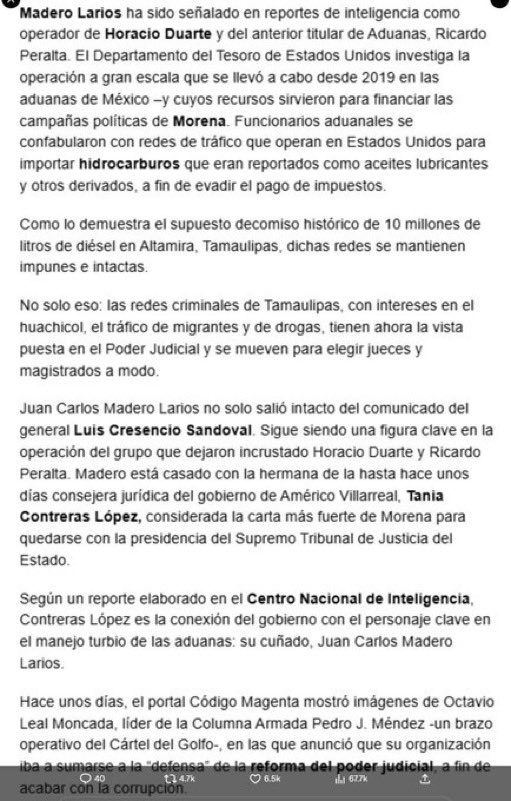 V_TrujilloM's tweet image. 1/05/2025
@hdemauleon en @El_Universal_Mx