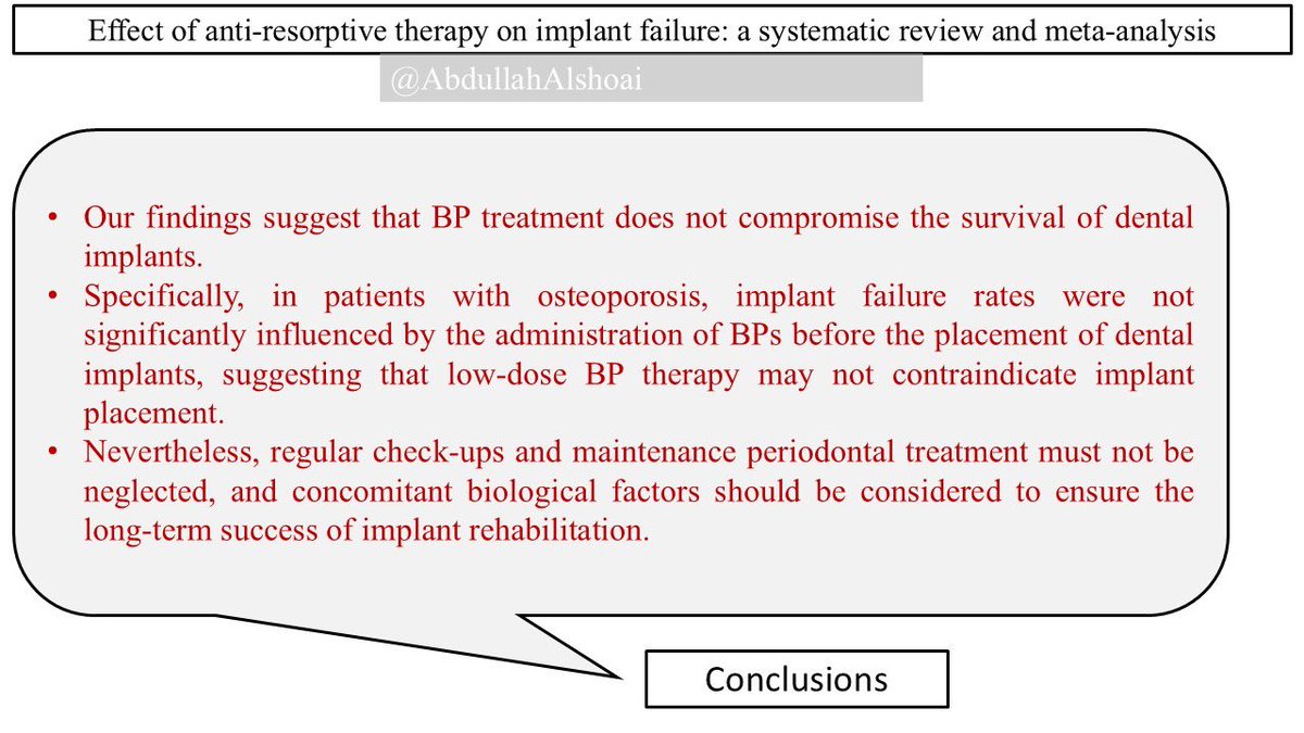 #Dental_updates
 
Effect of anti-resorptive therapy on implant failure: a systematic review and meta-analysis

J Periodontal Implant Sci. 2025 Apr;55(2):87-103