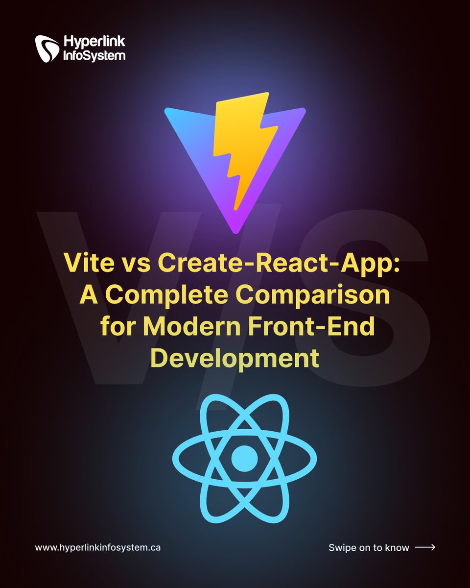 HyperlinkCA_'s tweet photo. Vite vs Create React App: Which One Should You Choose?

⚡ Vite = instant dev server + lightning-fast HMR
🛠️ CRA = tried &amp; tested, but aging

#vitejs #createreactapp #vitevscra #reactJS #frontendtools #webdevelopment #javascripttools #hyperlinkinfosystem https://t.co/JhAo4Rk3gK